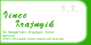 vince krajnyik business card